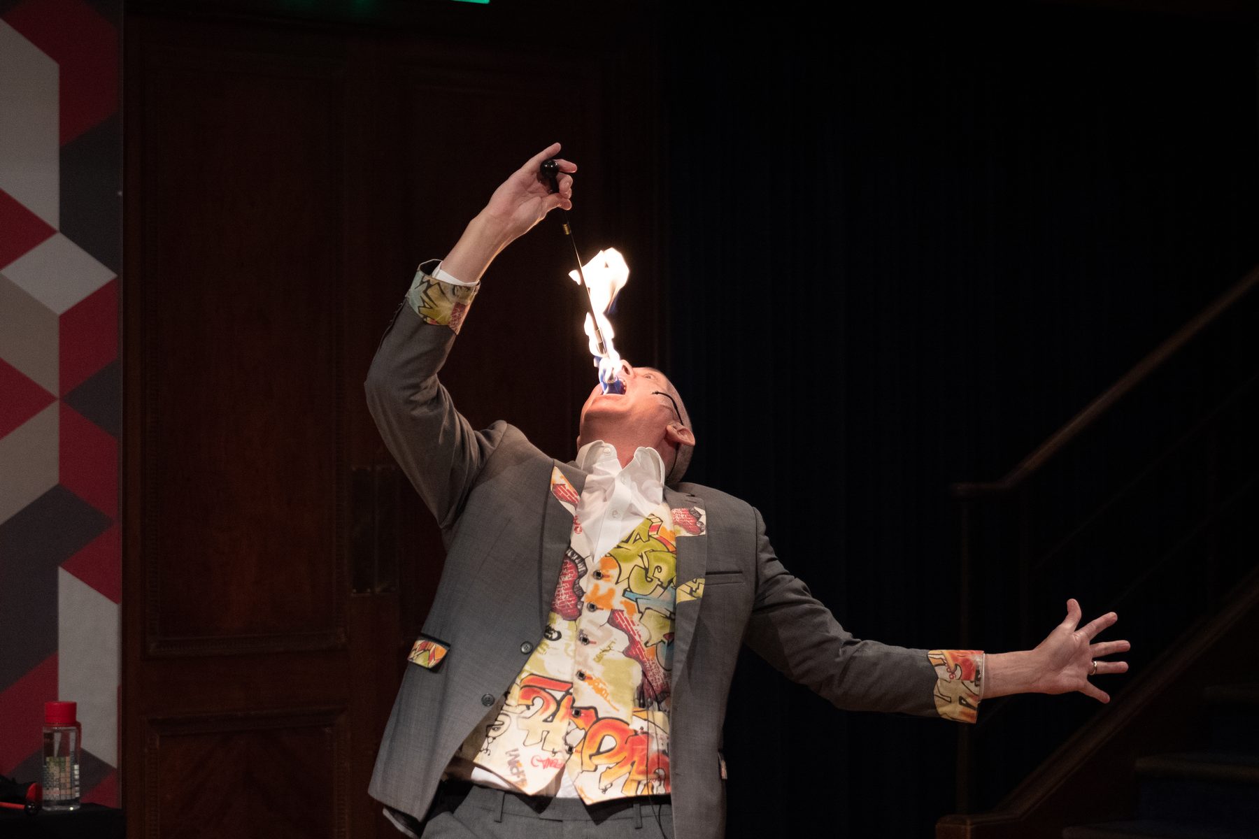 Dr Ken Fire Eating at the Royal Institution The science of fire eating explained and demonstrated.