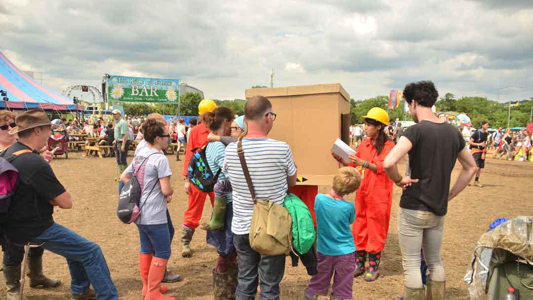 Engineers Busking at a festival. Explaining hidden engineering to a family audience.